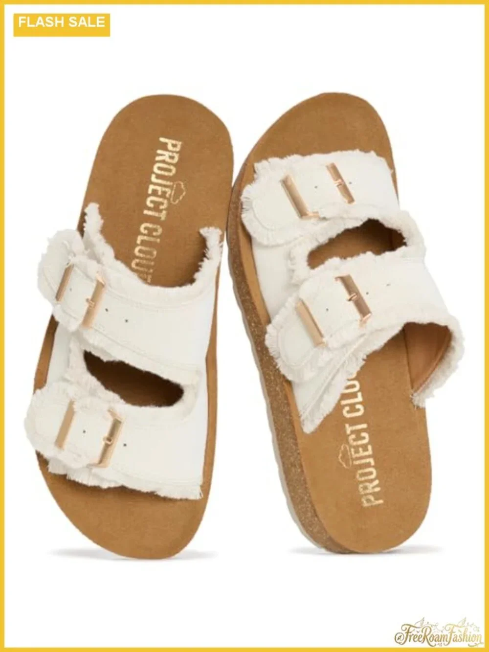 Platform Slide Sandals Adjustable Strap Buckle Open Toe Water Resistant